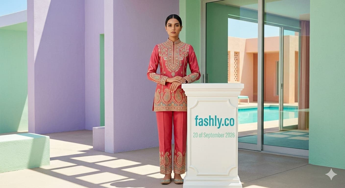Coral Embroidered Kurta